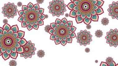 Lüks mandala çiçekli süslemeli kusursuz desen