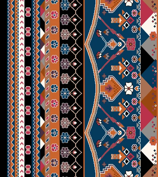 아름다운 추상적 꽃무늬와 유행하는 디자인을 카펫에 환상적 꽃무늬 무늬가 손으로 — 스톡 사진