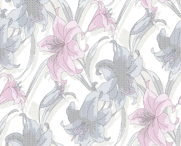 아름다운 추상적 꽃무늬에 유행하는 디자인의 환상적 꽃무늬 무늬가 손으로 그림들을 — 스톡 사진