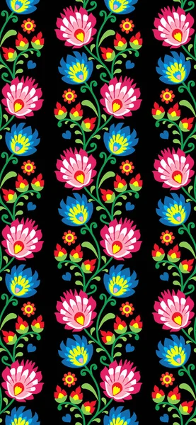 Красивый Бесшовный Цветочный Дизайн Красивыми Трехцветными Цветами Листьями Дизайна — стоковое фото