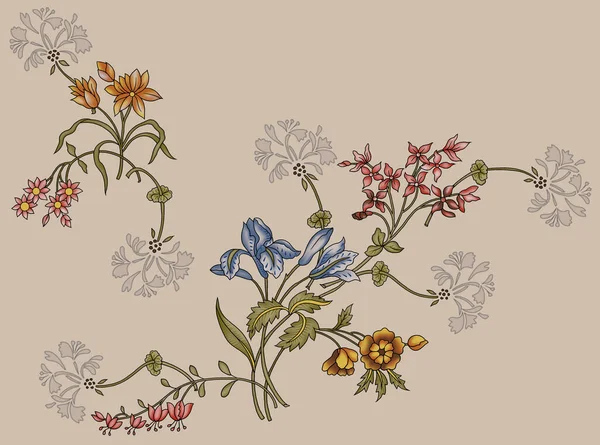 Krásný Abstraktní Květinový Design Barevnými Módními Květinami Listy Pro Design — Stock fotografie