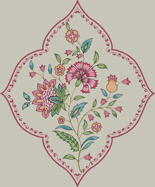 Egy Gyönyörű Absztrakt Virágos Design Színes Trendi Virágok Levelek Ruházati — Stock Fotó