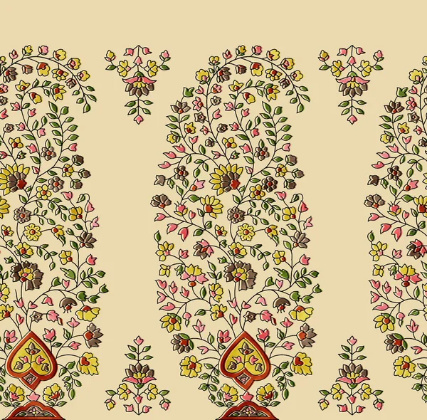 Гарний Абстрактний Квітковий Дизайн Барвистими Модними Квітами Листям Дизайну Одягу — стокове фото
