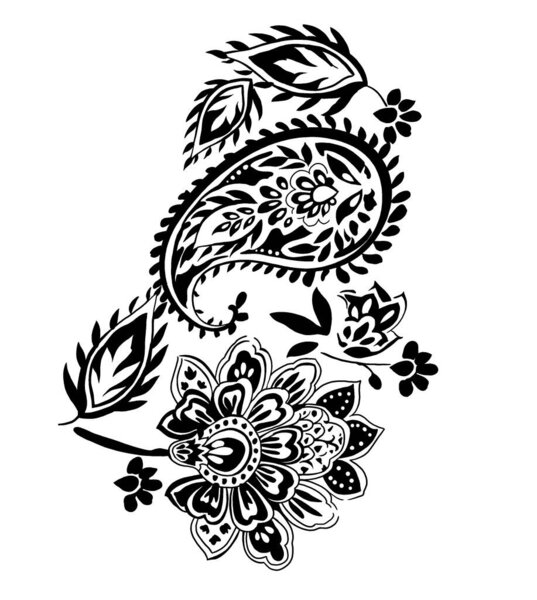 Красивый цветочный дизайн с красивыми трехцветными цветами и листьями для дизайна. цветочный мотив, цветочная иллюстрация, цветочная композиция, 