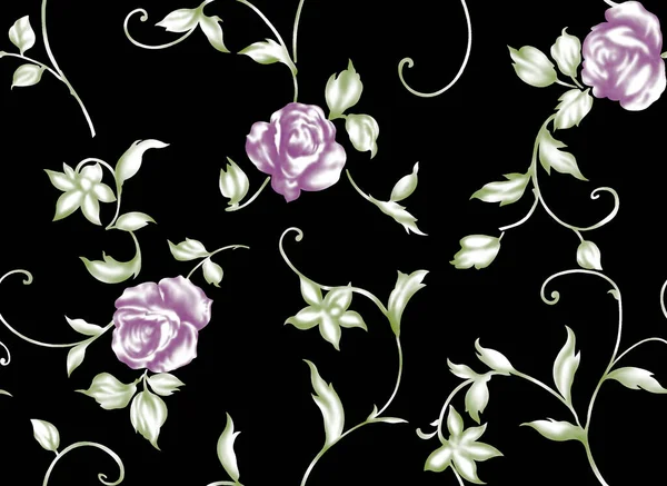Belo Design Floral Abstrato Com Flores Coloridas Moda Folhas Para — Fotografia de Stock