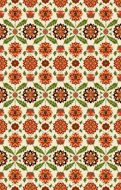 Renkli çiçek ve giysi tasarımı için yaprakları olan güzel, soyut, pürüzsüz bir çiçek tasarımı..