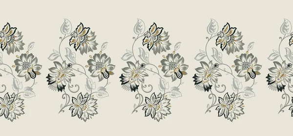 Belo Design Floral Abstrato Com Flores Coloridas Moda Folhas Para — Fotografia de Stock