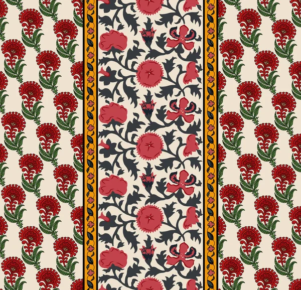 Gyönyörű Absztrakt Virágos Design Színes Trendi Virágok Levelek Ruházati Tervezés — Stock Fotó