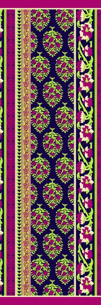 Красивый Цветочный Дизайн Красивыми Трехцветными Цветами Листьями Дизайна Цветочный Мотив — стоковое фото