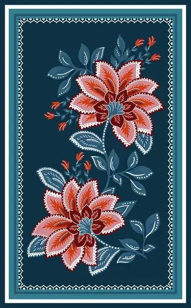 Hermoso Diseño Floral Abstracto Con Coloridas Flores Hojas Moda Flores Imágenes De Stock Sin Royalties Gratis