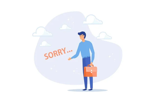 Peça Desculpas Peça Desculpas Arrependa Pelo Que Acontece Pedindo Perdão — Vetor de Stock