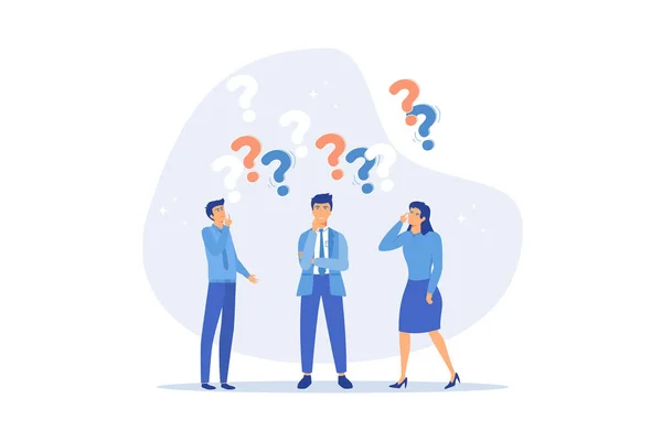 Confused People Confusion Problem Doubt Lost Trouble Complexity Complicated Questions — Stock Vector