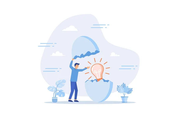 Nueva Idea Creativa Innovación Solución Para Negocios Espíritu Empresarial Idea — Archivo Imágenes Vectoriales