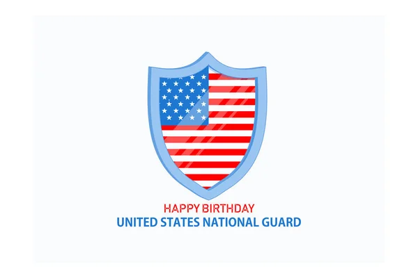 United States National Guard Anniversaire Est Observé Chaque Année Décembre — Image vectorielle