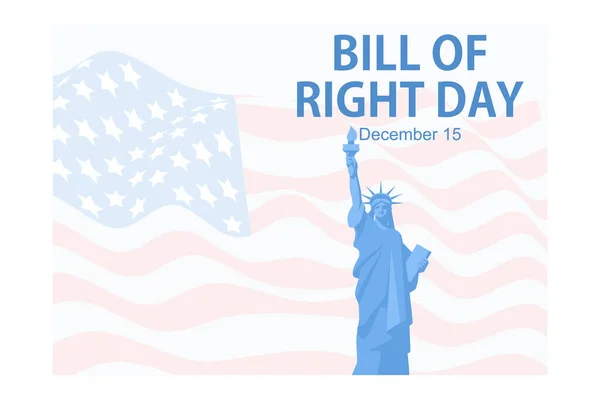 Bill Rights Day Verenigde Staten Een Herdenking Van Ratificatie Van — Stockvector
