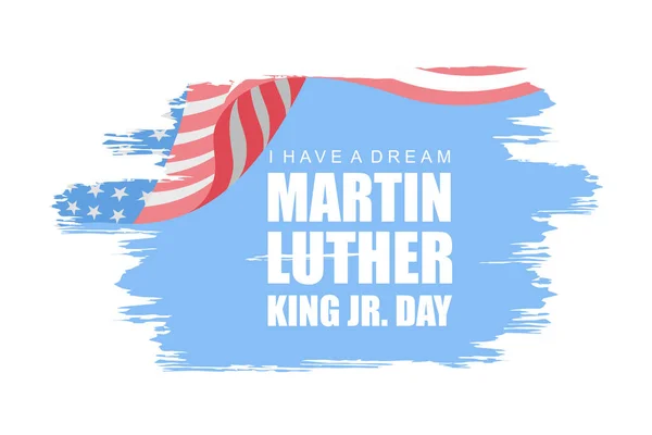 Martin Luther King Day Banner Lay Out Ontwerp Platte Vector — Stockvector