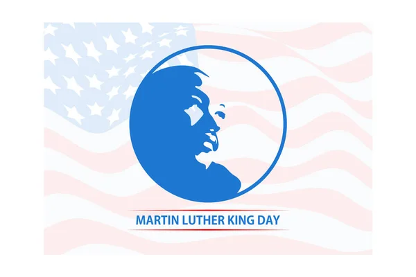 Vektor Illustration Für Martin Luther King Auf Abstraktem Hintergrund Flache — Stockvektor