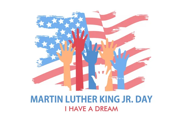 Martin Luther King Day Hintergrund Flache Vektor Moderne Illustration — Stockvektor