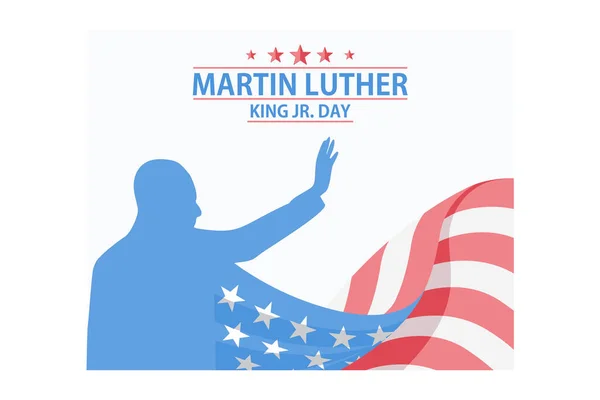 Martin Luther King Dag Achtergrond Ontwerp Vlakke Vector Moderne Illustratie — Stockvector