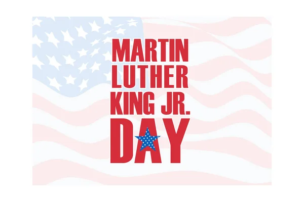 Happy Martin Luther King Den Pozadí Plochý Vektor Moderní Ilustrace — Stockový vektor