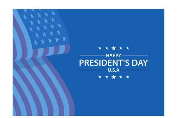 President Day Background Design Banner Poster Greeting Card Flat Vector — Stockvector