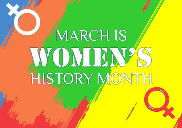 Women History Month Annual Declared Month Highlights Contributions Women Events — Stockvektor