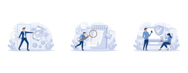 Ücretler ve finansman, şartlar, gizlilik politikası, hizmet maliyeti, abonelik ücreti, web sitesi menü çubuğu, UI, UX, düz vektör modern illüstrasyonunu ayarla