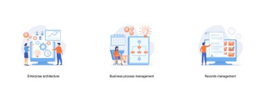 IT managers integrate technologies into business operations, design statistical and Data analysis for business finance investment concept with business people team working on monitor graph dashboard, Records management, records and information manage