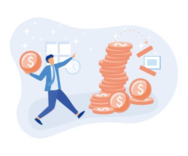 Financial crisis illustration. Characters suffering from financial loss, economical and investment problems. Stock market crash, speculative financial bubble and recession.flat vector illustration