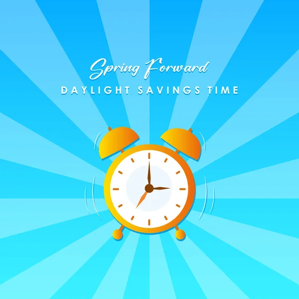 Vector Illustration Banner Daylight Saving Time Time Clock Background Illustration — Vector de stock