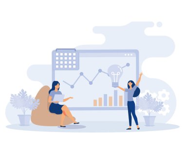 Proje uygulama kavramı, Proje başlatma ve kapama, iş akışı süreci, düz vektör modern illüstrasyon