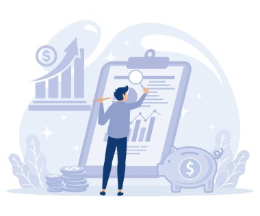 Şirket finans kavramı, profesyonel muhasebeci şirket risklerini hesaplıyor