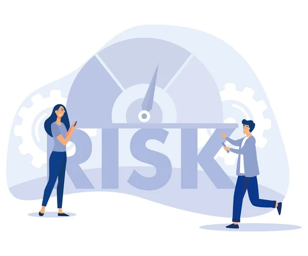 Управління Ризиками Концепція Оцінки Ризиків Оцінювати Аналізувати Ризики Плоский Вектор — стоковий вектор