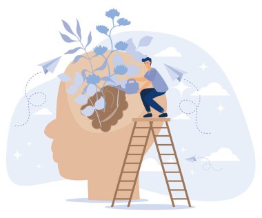 Kişisel gelişim konsepti. Kişisel gelişim. düz vektör modern illüstrasyon