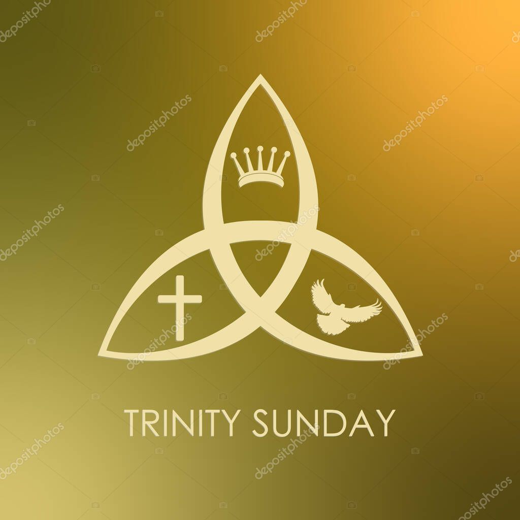 Trinity Sunday with religious trinity symbol, modern background vector illustration for Poster, card and banner