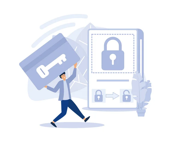 Verificação Segurança Identidade Cartão Identificação Inteligente Sistema Abertura Eletrônica Vigilância —  Vetores de Stock