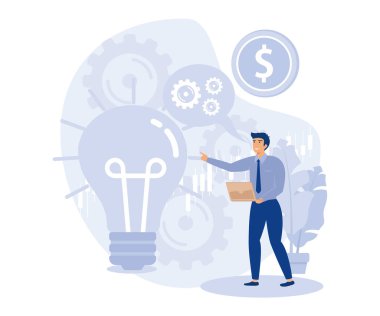 Veri analizi, stratejik yönetim, analitik araştırma, iş zekası, düz vektör modern illüstrasyon