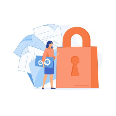 ig veri analiz platformu, veri yönetimi ve koruması, Teknoloji İnternet ve ağı, düz vektör modern illüstrasyon