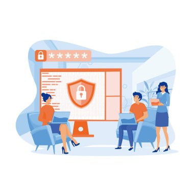 Web sitesi ve mobil uygulama geliştirme için modern düz çizgi film tasarımı kavramı. düz vektör modern illüstrasyon