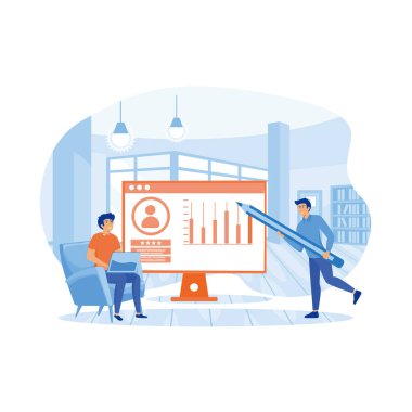 İş inkübatörü çevrimiçi servis veya platform. düz vektör modern illüstrasyon