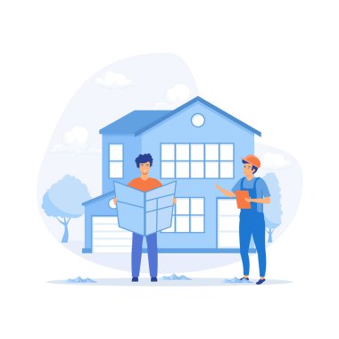 Ev bakımı konsept vektör çizimi seti. düz vektör modern illüstrasyon