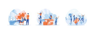 Hediye kartı ve promosyon, indirim kartı, kupon ya da kupon ile mutlu, müşteri indirim kartıyla mutlu. Hediye kartı düz vektör modern illüstrasyonunu ayarladı