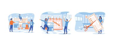 Maaş ve maaş bordrosu. Maaş parası. Ekonomik kriz. Maaş çeki düz vektör modern illüstrasyonuName