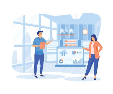 İş teknolojisi bulut hesaplaması. Servis konsepti ve veri merkezi depolama sunucusu bulut üzerinde bağlanıyor. düz vektör modern illüstrasyon