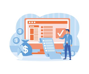 Cost optimization online service or platform. Spending and cost reduction, while maximizing business value. Idea of cost and income balance. flat vector modern illustration