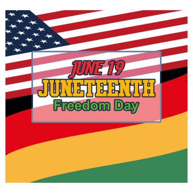 Amerika Birleşik Devletleri 'nde Özgürlük Günü. Düz vektör modern resimleme