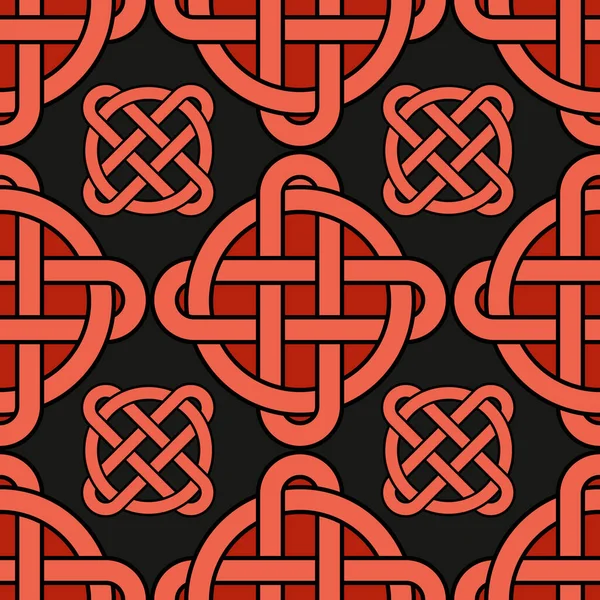 Ornament Based Celtic Knot Seamless Pattern Vector — Wektor stockowy