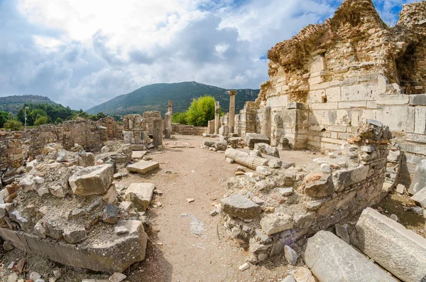 Ruins Ancient Christian Church Virgin Mary Meryem Kilisesi Located Ephesus — Stock Photo, Image