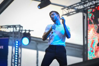 Sydney, Avustralya - 13 Ekim 2018: Liam Payne, Royal Randwick Hipodromu 'nda 13 Ekim 2018 tarihinde TAB Everest Yarış Günü' nde sahne aldı..