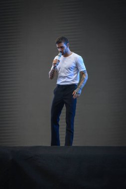 Sydney, Avustralya - 13 Ekim 2018: Liam Payne, Royal Randwick Hipodromu 'nda 13 Ekim 2018 tarihinde TAB Everest Yarış Günü' nde sahne aldı..